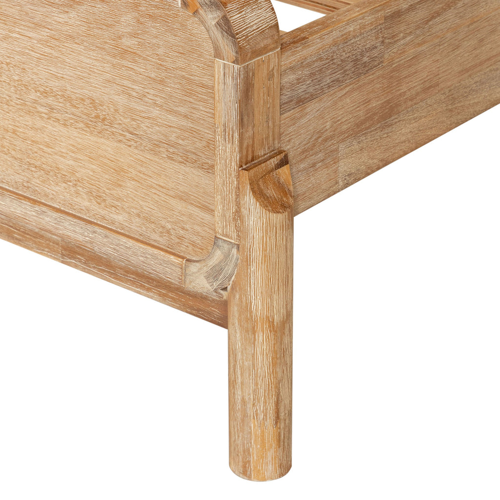Mikala - Modern Natural Oak Bed - Modern Natural Oak Bed