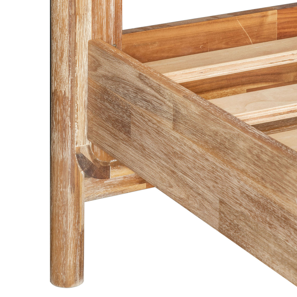 Mikala - Modern Natural Oak Bed - Modern Natural Oak Bed