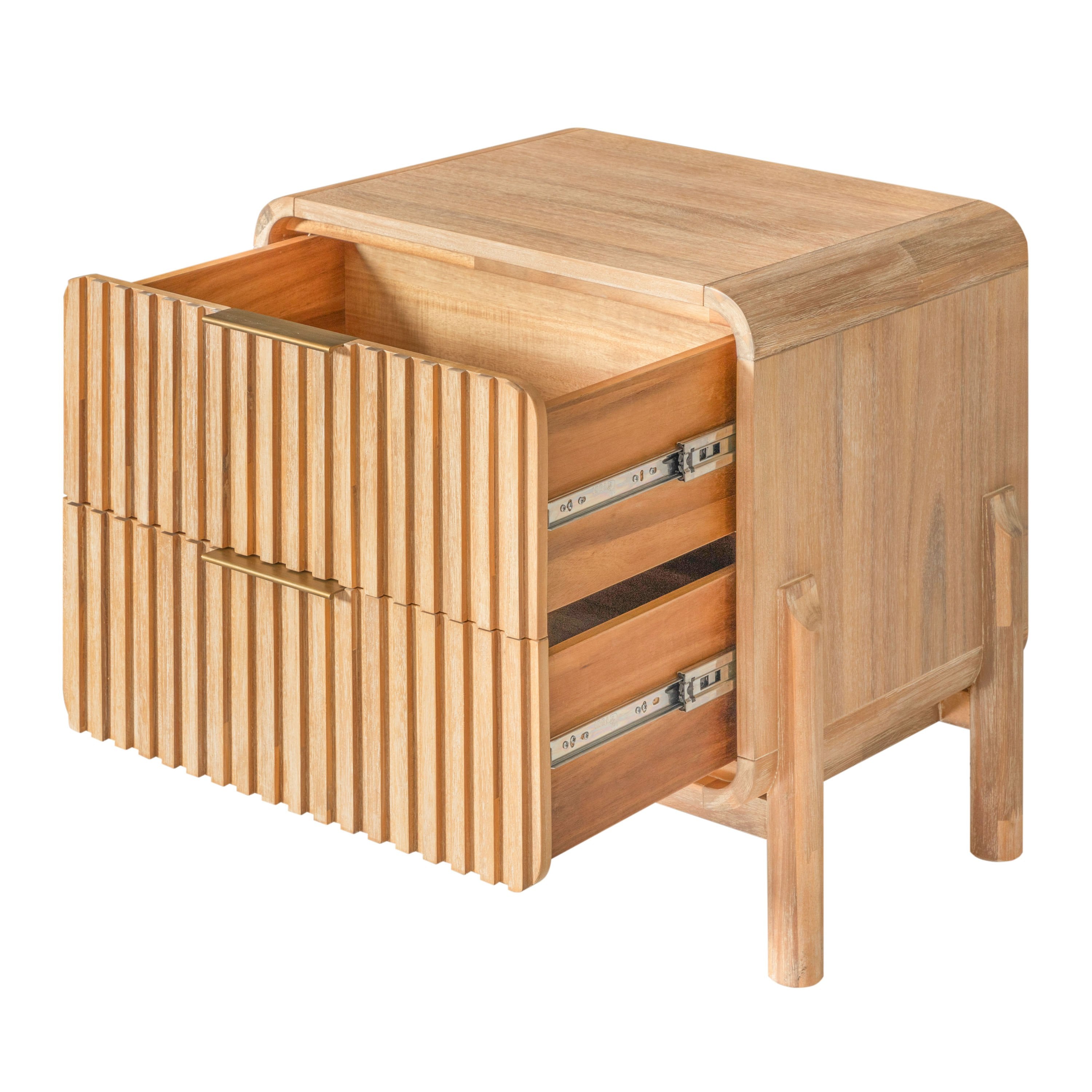 Mikala - Modern Natural Oak Nightstand