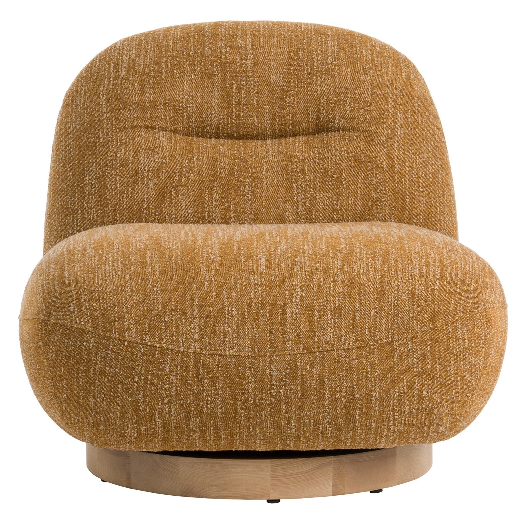 Renee - Modern Mustard Fabric Swivel Accent Chair