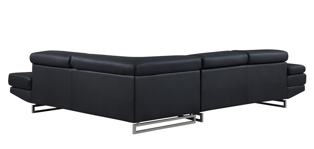 8136 Right Arm Facing Chaise with Adjustable Headrest in Genuine Leather