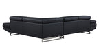 8136 Right Arm Facing Chaise with Adjustable Headrest in Genuine Leather