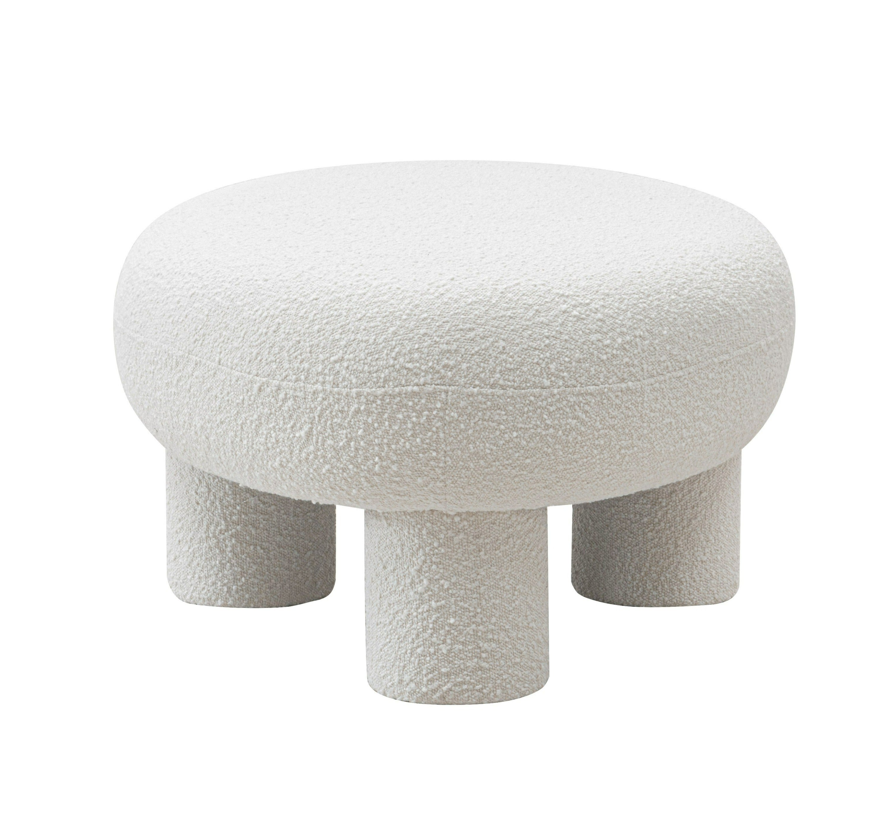 Gaynes - Modern Off-White Fabric Bench