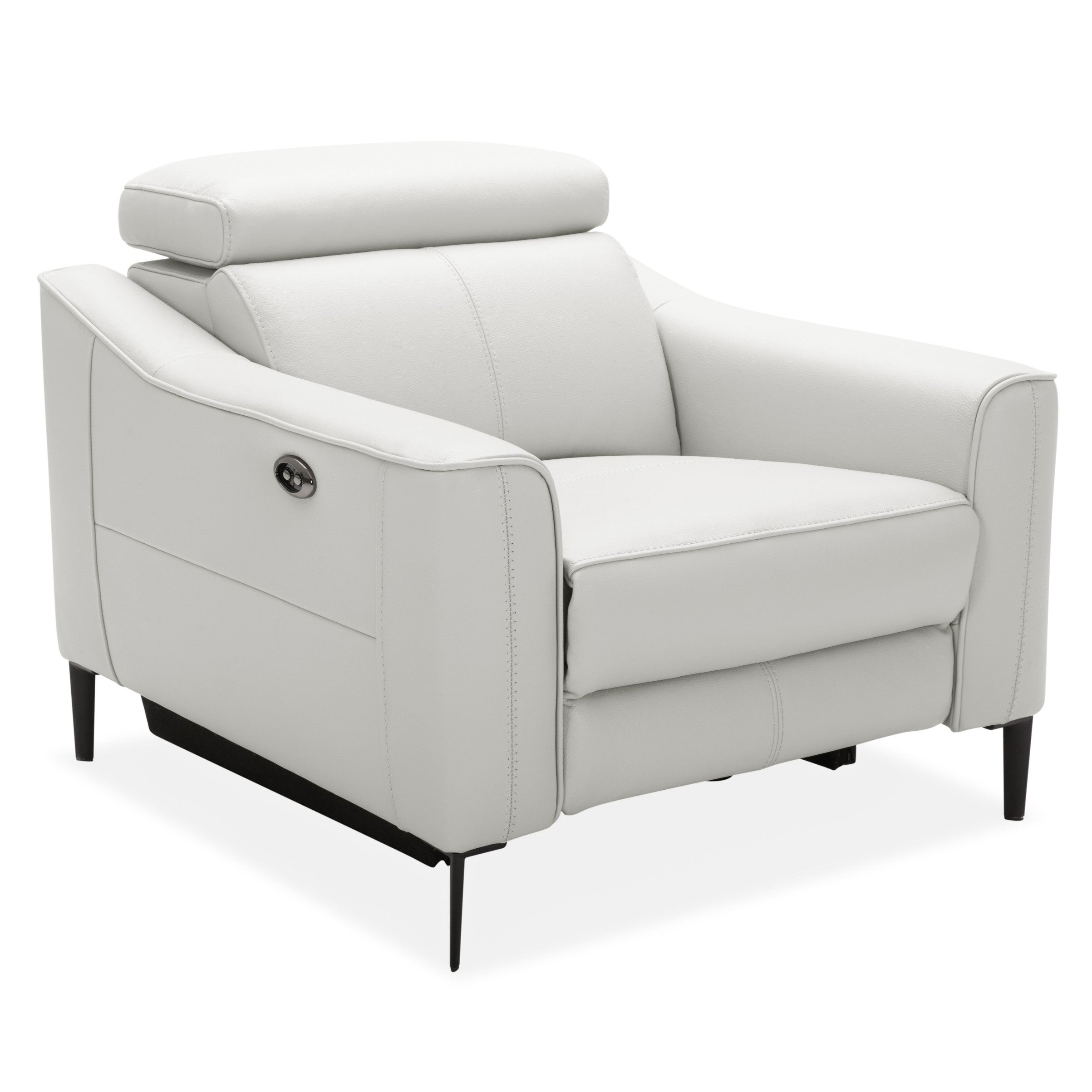 Eden - Modern White Leather Recliner Chair