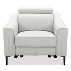 Eden - Modern White Leather Recliner Chair