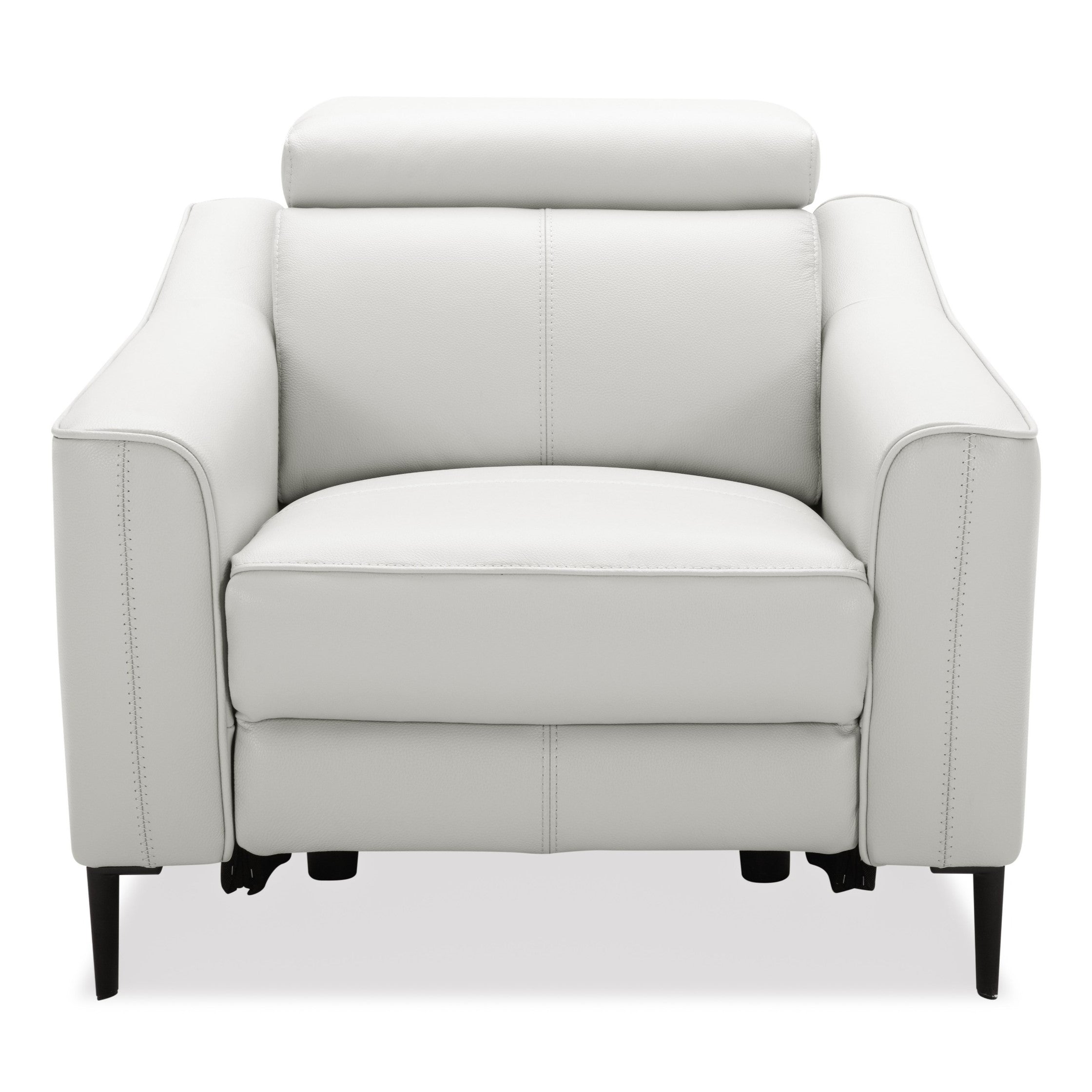 Eden - Modern White Leather Recliner Chair