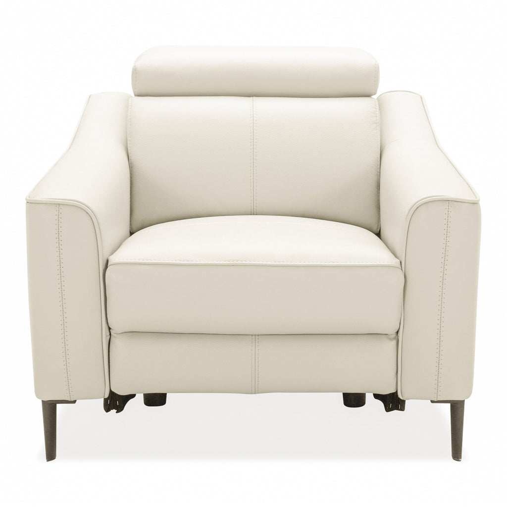 Eden - Modern White Leather Recliner Chair