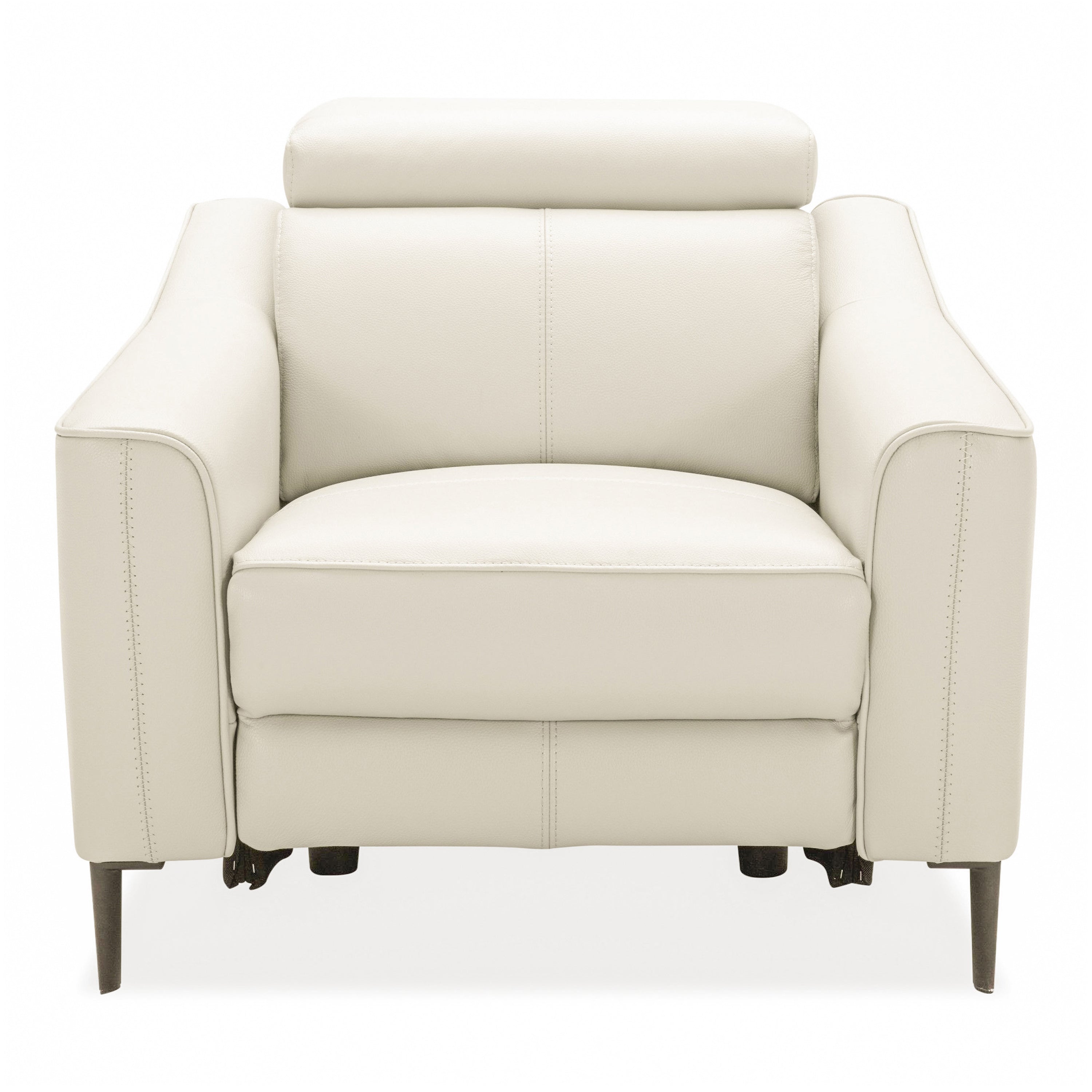 Eden - Modern White Leather Recliner Chair