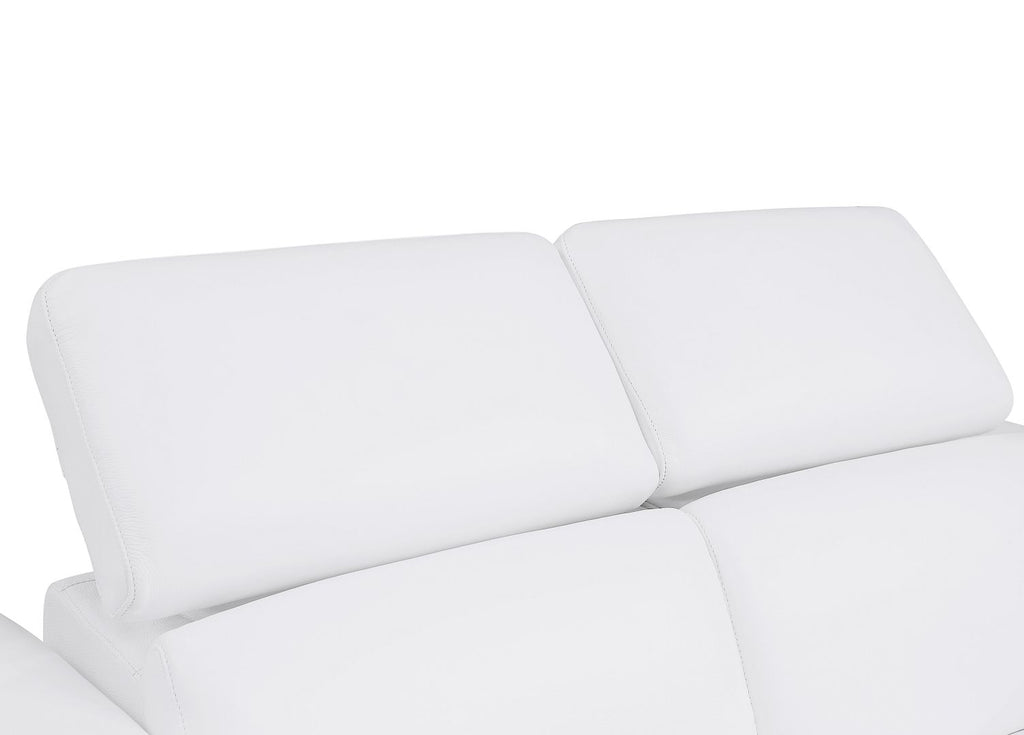 990 Divanitalia Power Reclining Arm Chair with Power Headrest in Top-grain Italian Leather - White - SKU 990-WHITE-CH - view 9