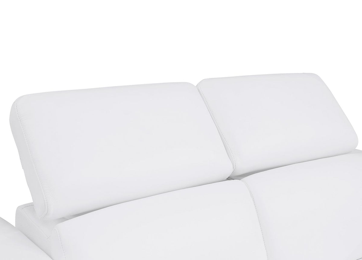 990 Divanitalia Power Reclining Arm Chair with Power Headrest in Top-grain Italian Leather - White - SKU 990-WHITE-CH - view 9