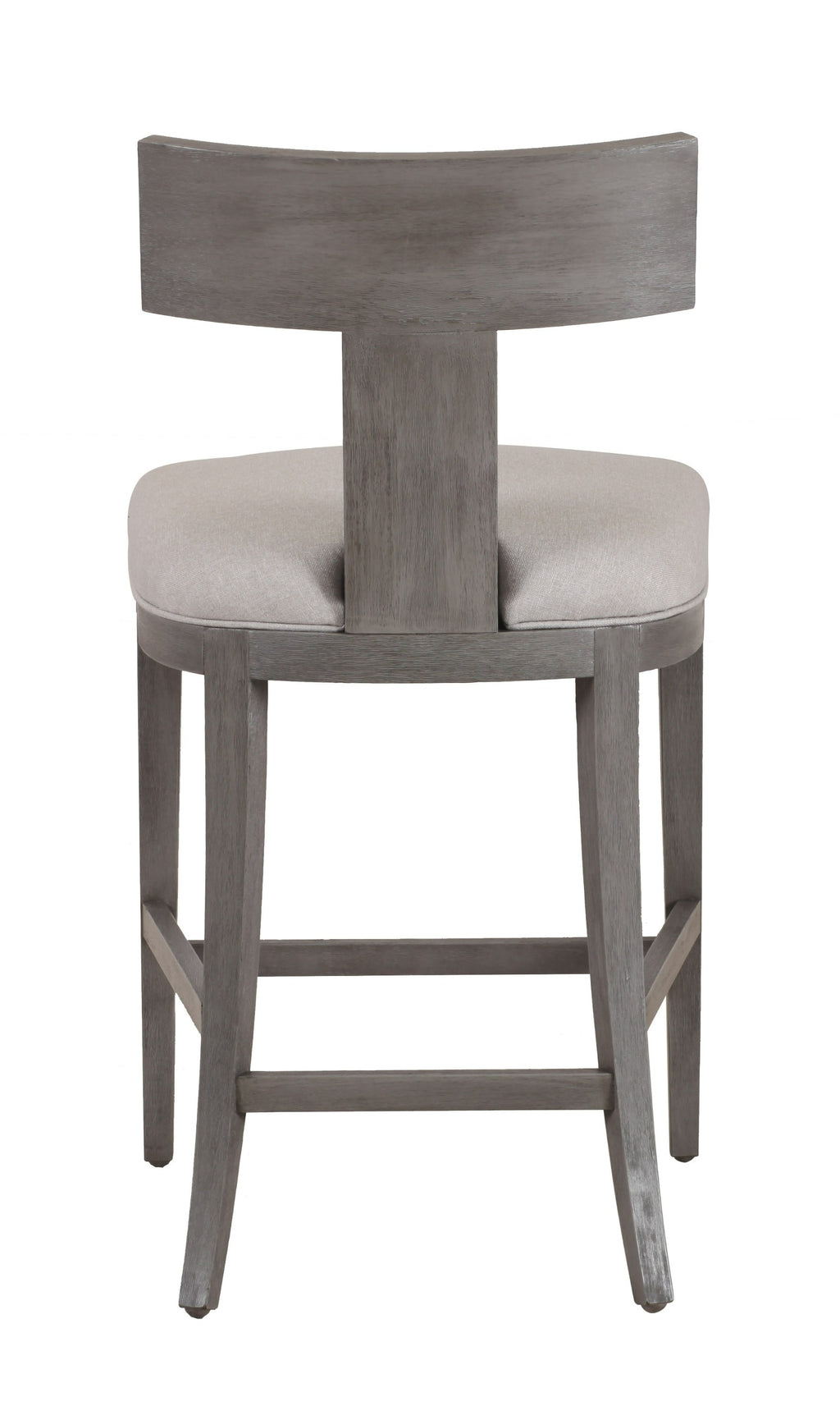 Fabien - Mid-Century Modern Beige Linen + Grey Wash Counter Chair