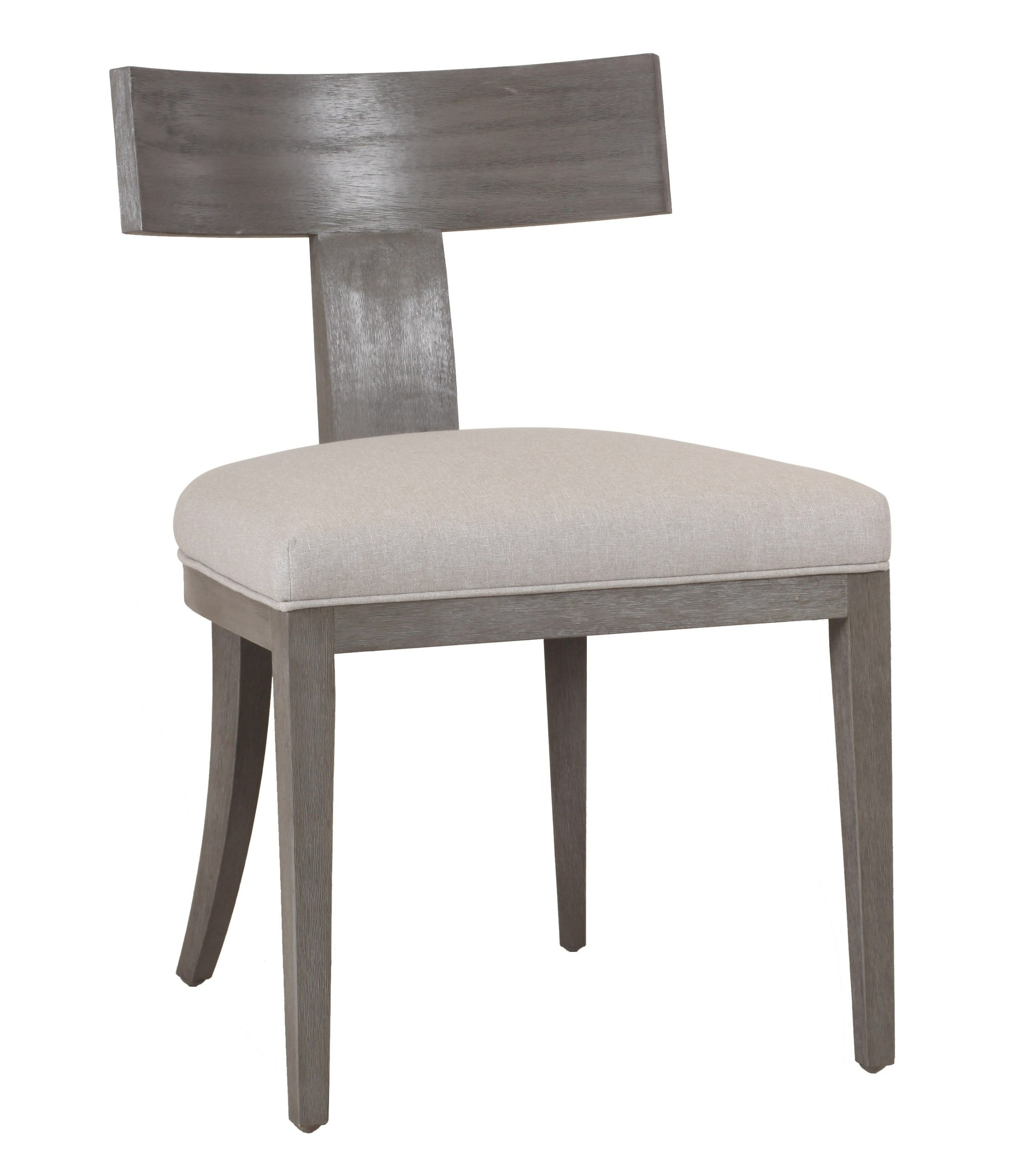 Fabien - Mid-Century Modern Beige Linen + Grey Wash Dining Chair (Set of 2)