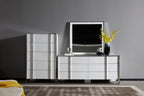 Cartier - Modern White + Stainless Steel Chest