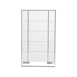 Cartier - Modern White + Stainless Steel Chest