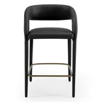 Faerron - Modern Black Leatherette Counter Chair