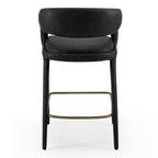 Faerron - Modern Black Leatherette Counter Chair
