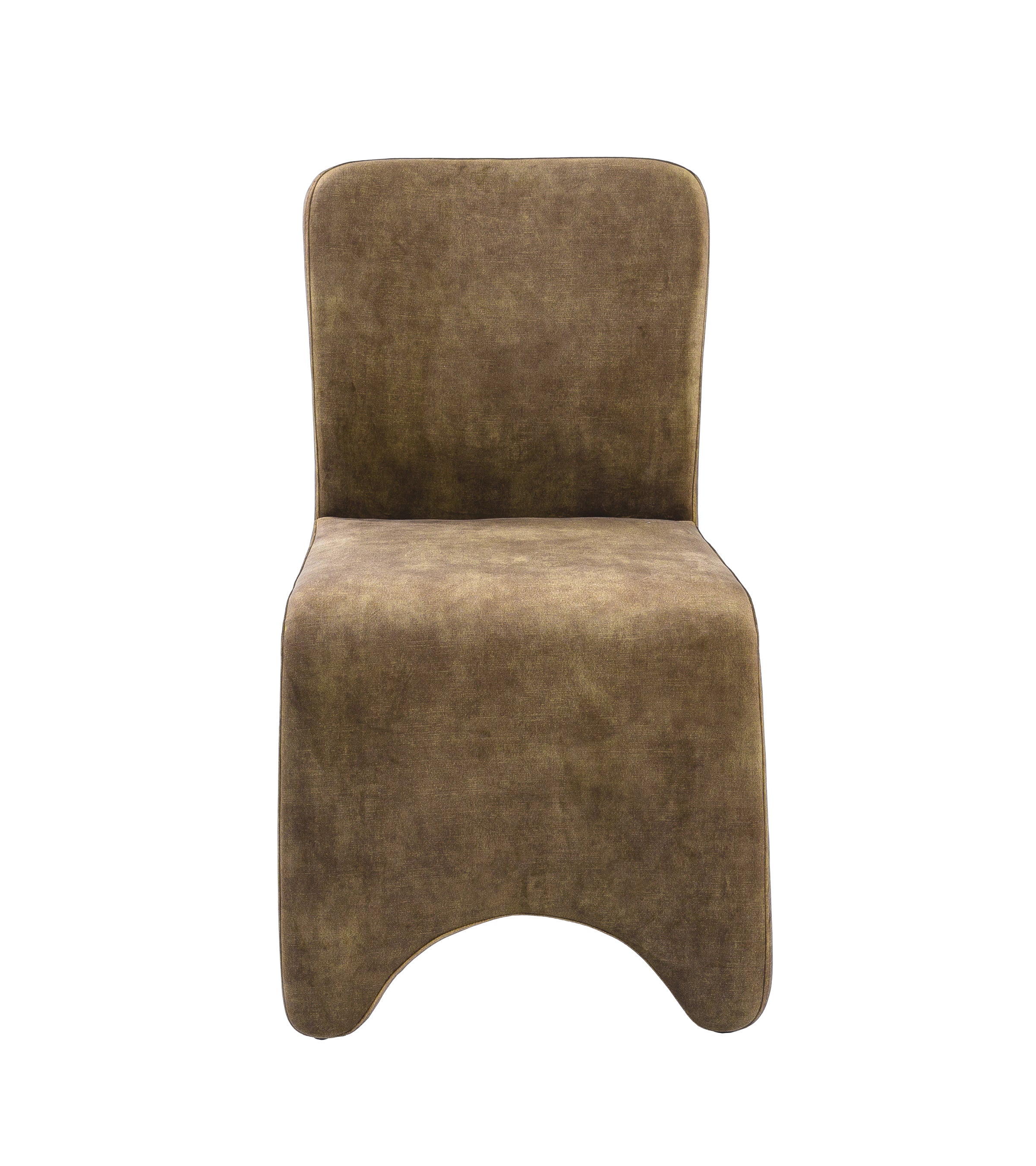 Ditka - Modern Camel Velvet Dining Chair (Set of 2)