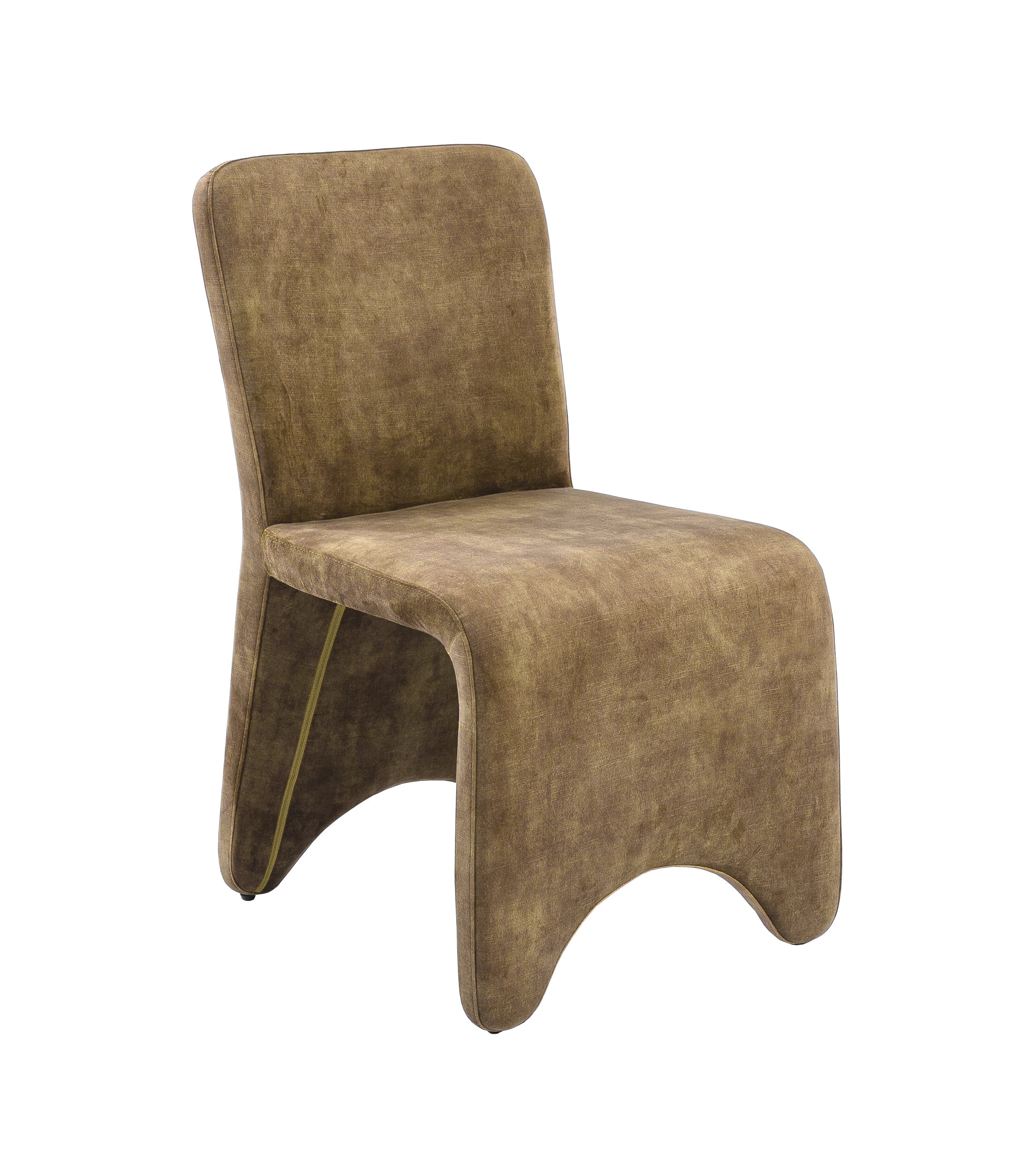 Ditka - Modern Camel Velvet Dining Chair (Set of 2)