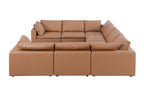 1100 Divanitalia 8-Piece U-Shaped Sectional Sofa in Top-grain Italian Leather