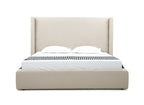Queen Byrne - Modern Beige Fabric Bed - Modern Beige Fabric Bed