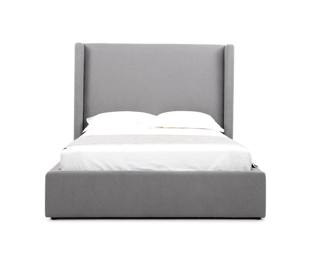Byrne - Modern Grey Fabric Bed - Modern Grey Fabric Bed