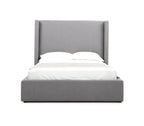 Byrne - Modern Grey Fabric Bed - Modern Grey Fabric Bed