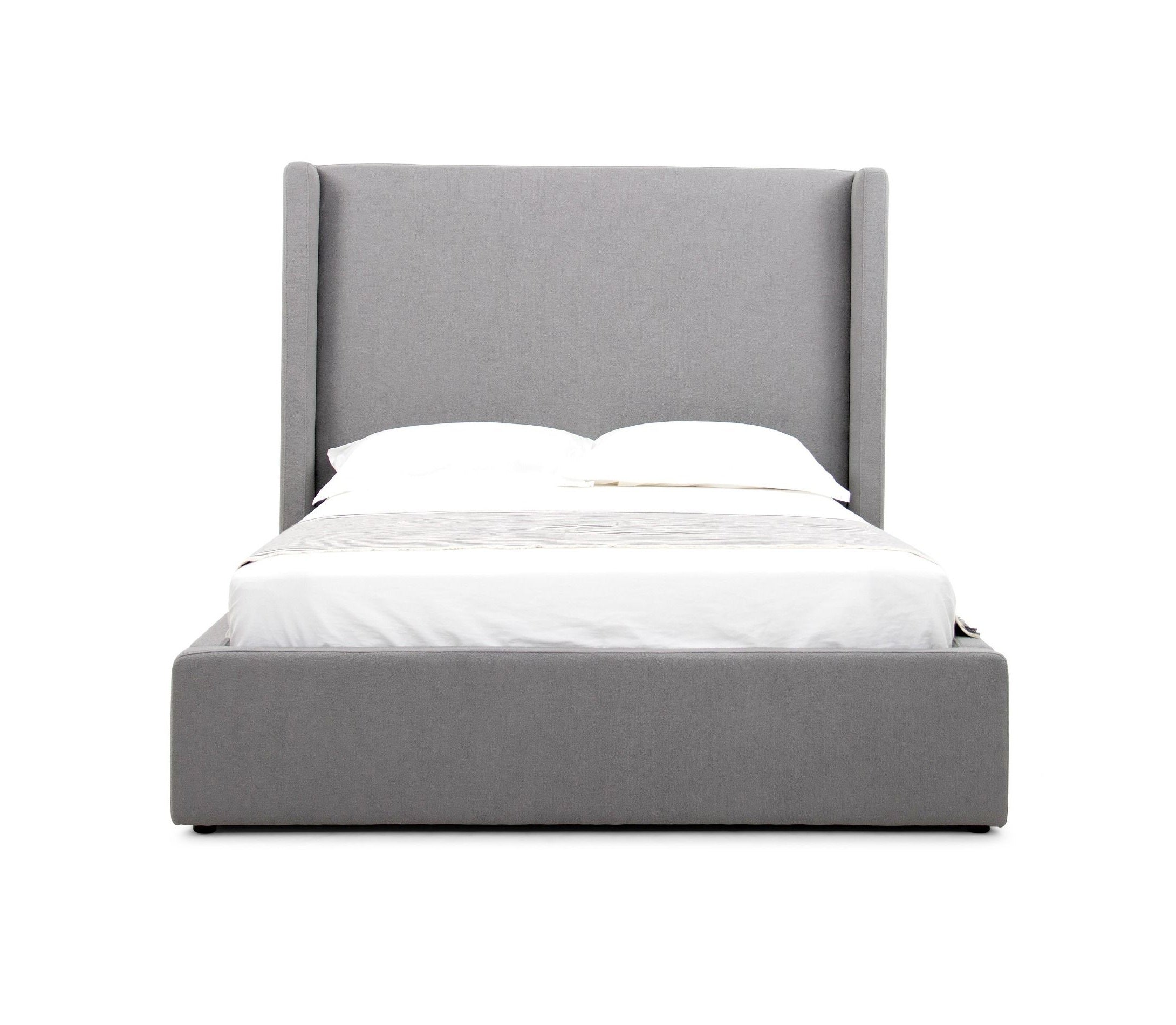 Byrne - Modern Grey Fabric Bed - Modern Grey Fabric Bed