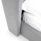 Byrne - Modern Grey Fabric Bed - Modern Grey Fabric Bed