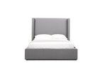 Byrne - Modern Grey Fabric Bed - Modern Grey Fabric Bed - Queen