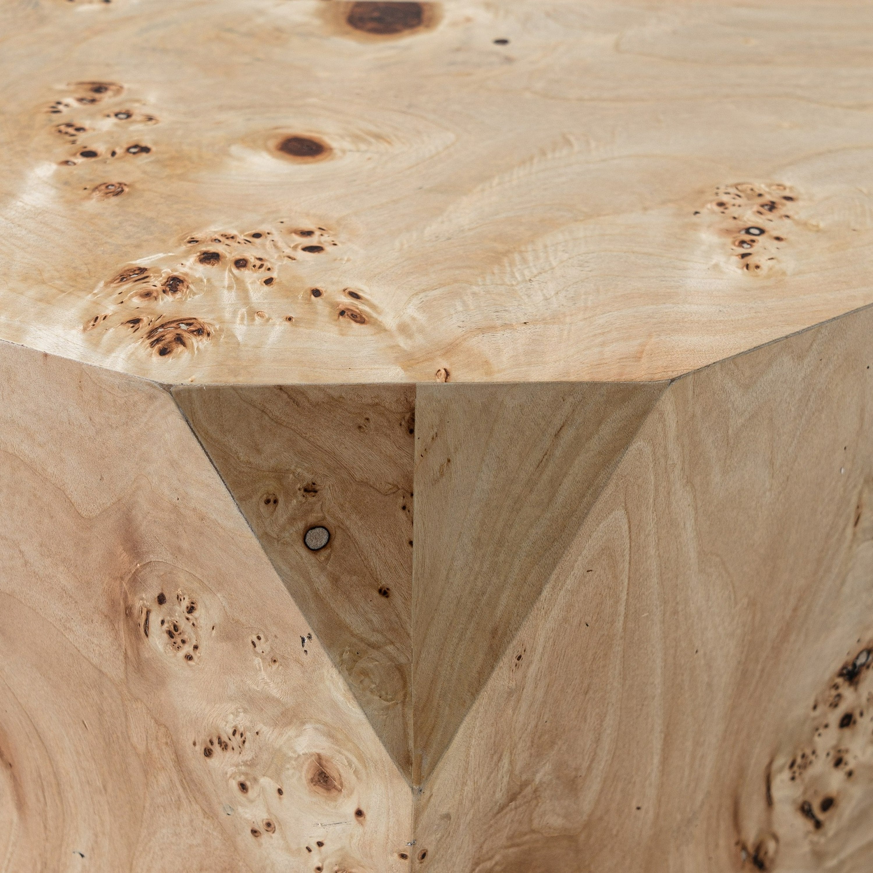 July - Modern Mapa Burl Round Coffee Table