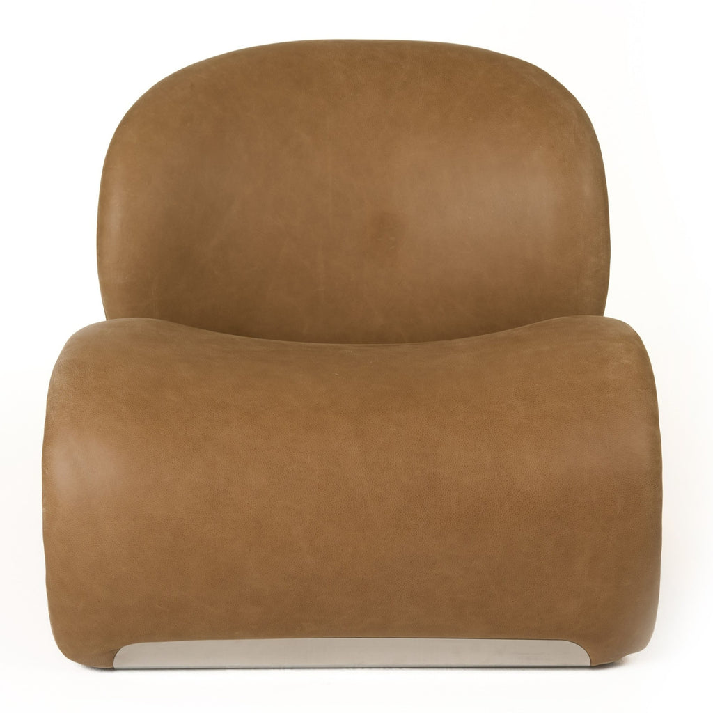 Donovan - Modern Brown Leather Accent Chair