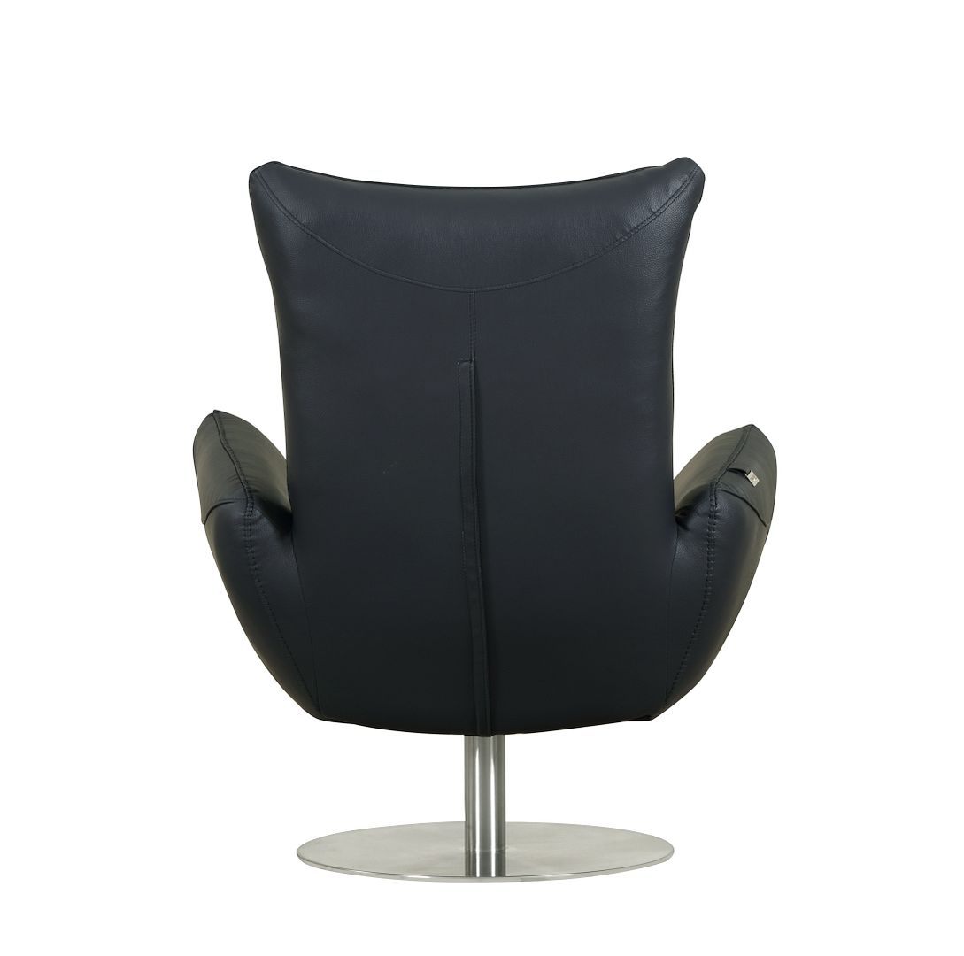 C74 Divanitalia Swivel Chair in Top-grain Italian Leather