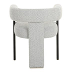 Kenmare - Modern Light Grey Fabric + Black Dining Chair