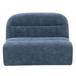 Forman - Modern Blue Fabric Modular Armless Sectional Seat