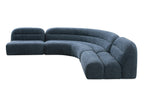 Forman - Modern Blue Fabric Modular Armless Sectional Seat