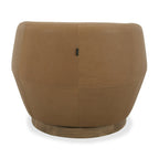 Agatha - Modern Tan Leather Swivel Accent Chair