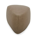 Kinsey - Modern Tan Leather Small River Rock Ottoman