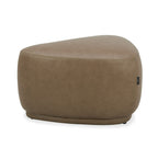 Kinsey - Modern Tan Leather Small River Rock Ottoman