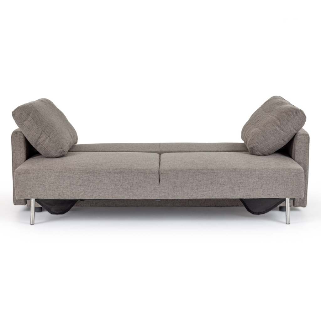 Fredonia Modern Grey Fabric Sofa Bed with Storage
