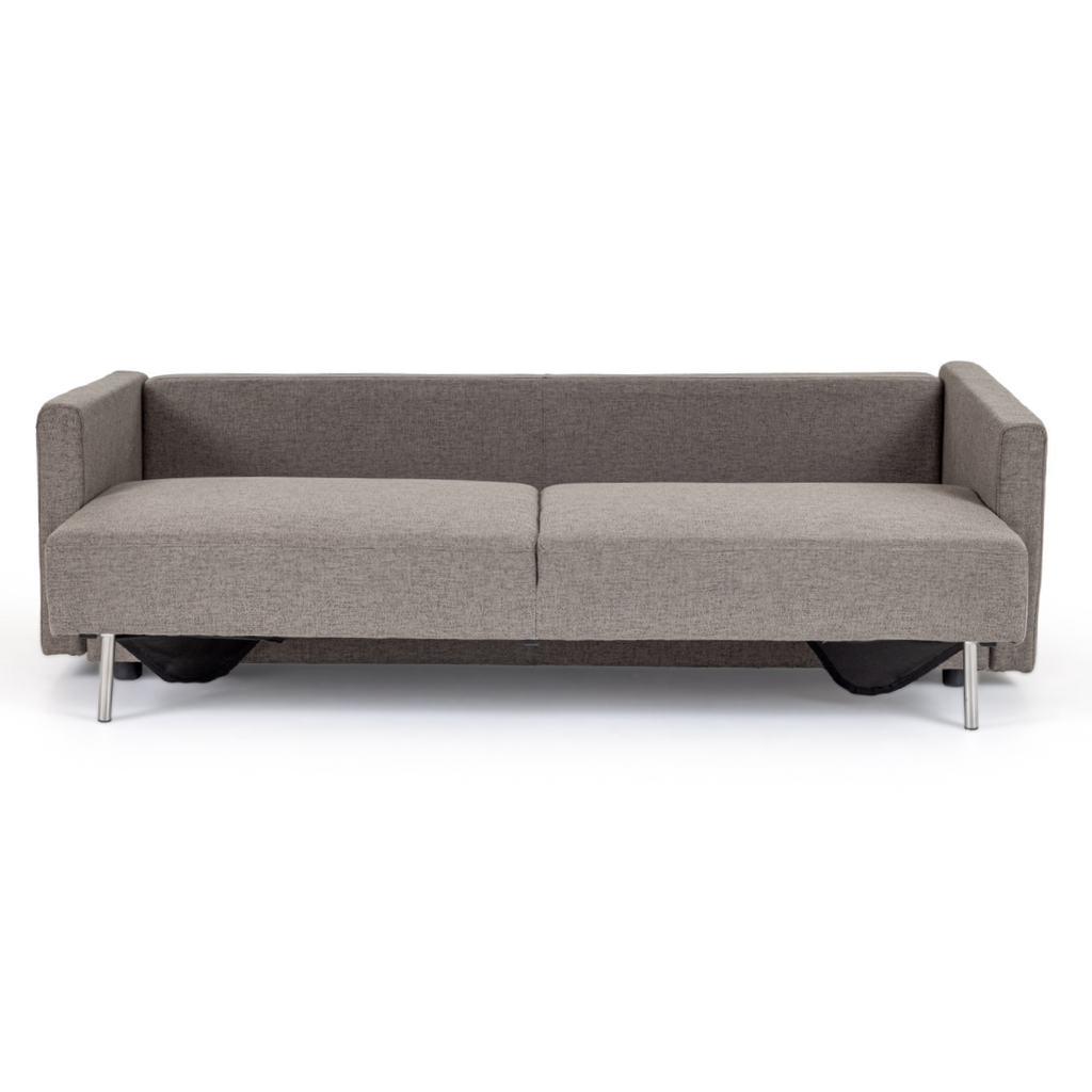 Fredonia Modern Grey Fabric Sofa Bed with Storage