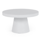 Desoto - Modern White Concrete Round Coffee Table