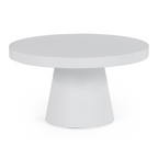 Desoto - Modern White Concrete Round Coffee Table
