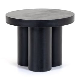 Bruni - Modern Black Concrete End Table