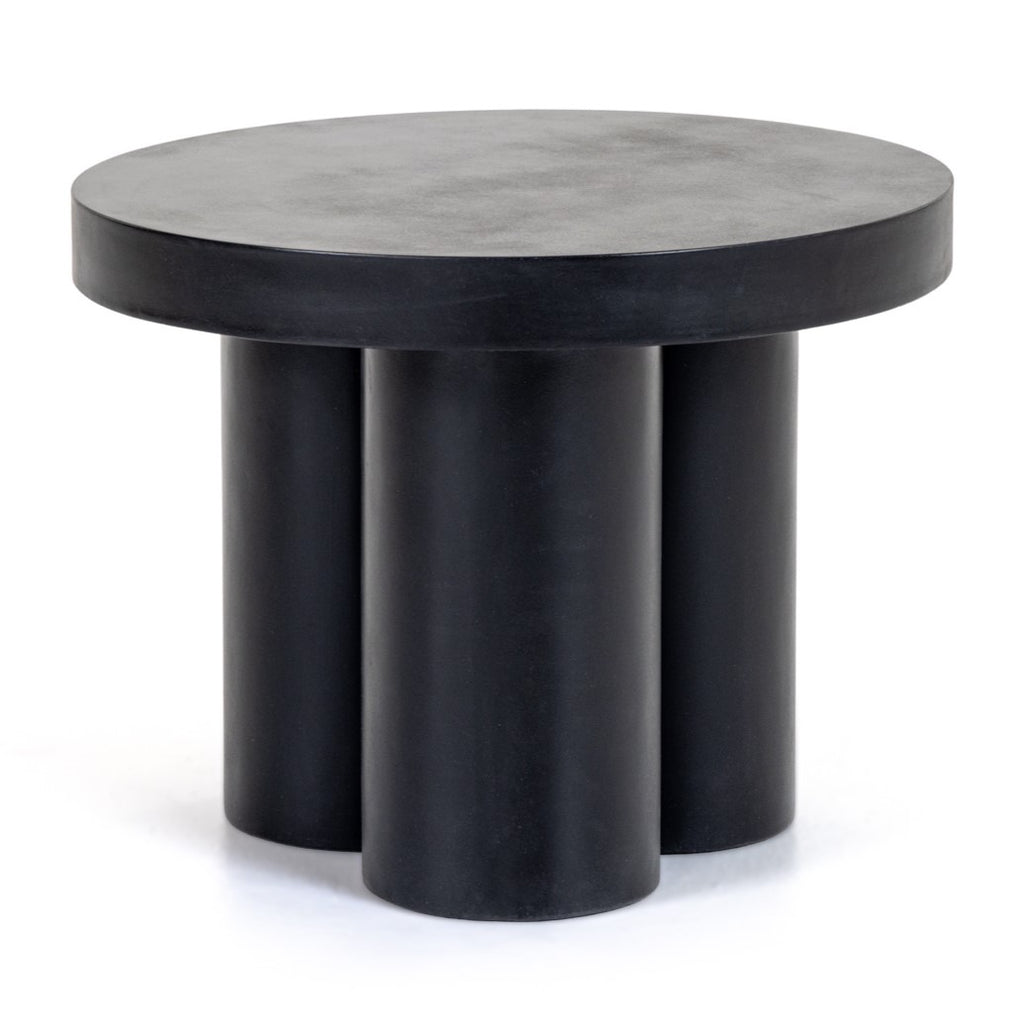 Bruni - Modern Black Concrete End Table