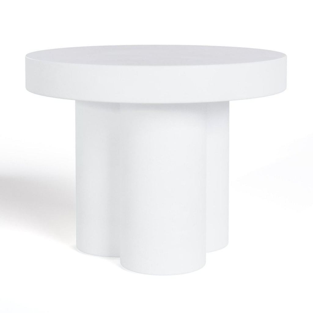 Bruni - Modern White Concrete End Table