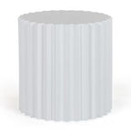 Evadale - Modern White Concrete End Table