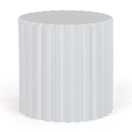 Evadale - Modern White Concrete End Table