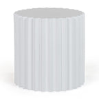 Evadale - Modern White Concrete End Table