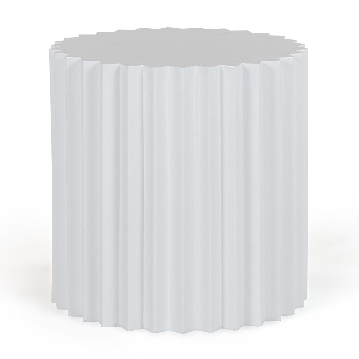 Evadale - Modern White Concrete End Table