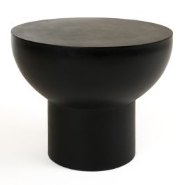 Fate - Modern Black Concrete End Table